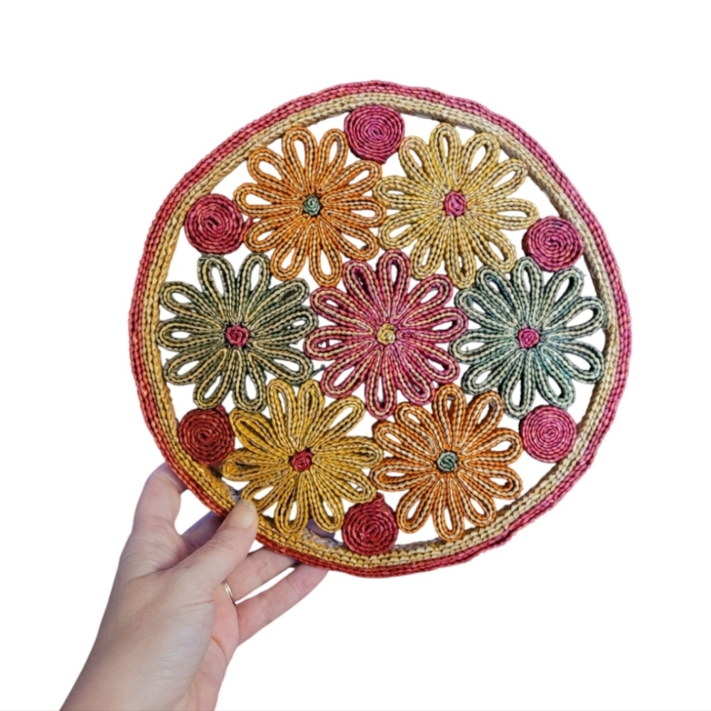 70's style Trivet/ Hot Pad/ Pot Holder/ Coaster
